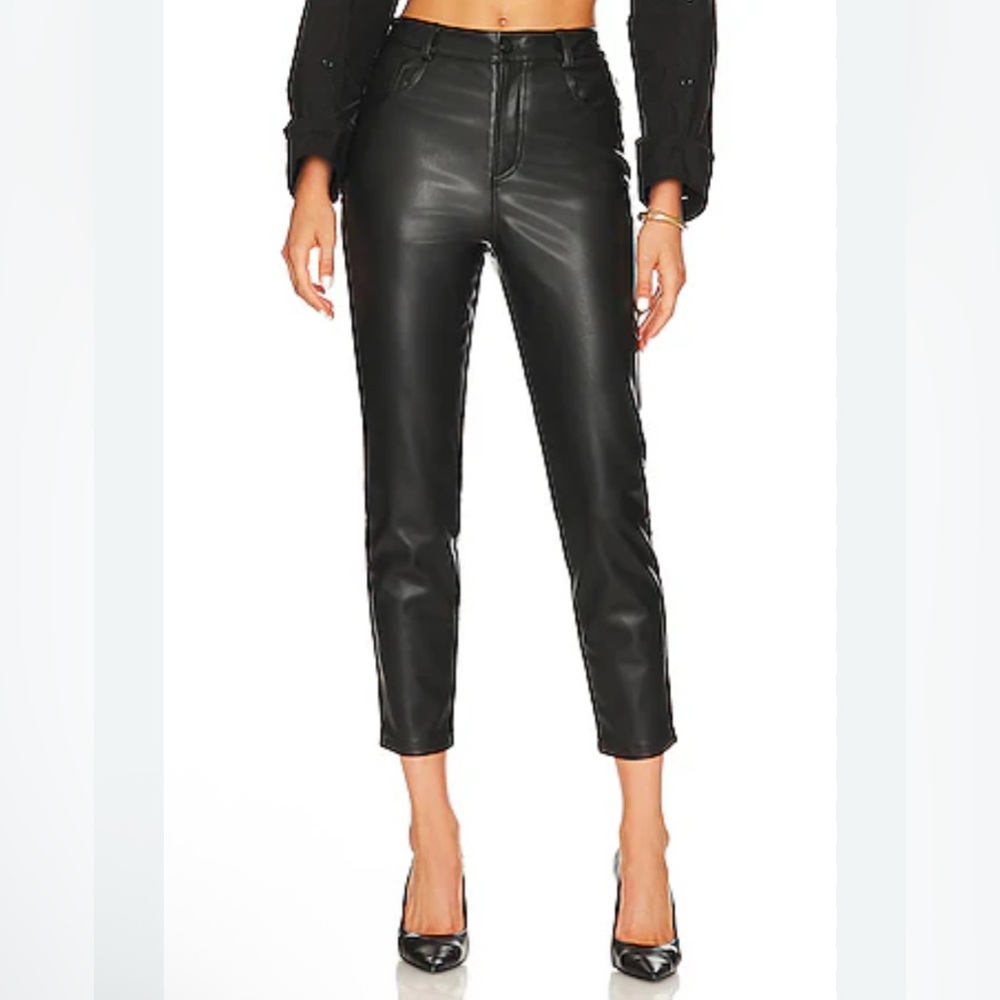 LBLC the Label Robin Black Faux Leather Pants